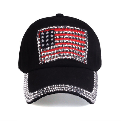 The American flag set auger baseball cap hat USA design street men&apos;s and women&apos;s leisure travel sun hat