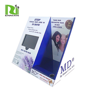 Strength Manufactor customized LCD Display box Paper exhibition stand supermarket Promotion Cosmetics display PDQ Carton