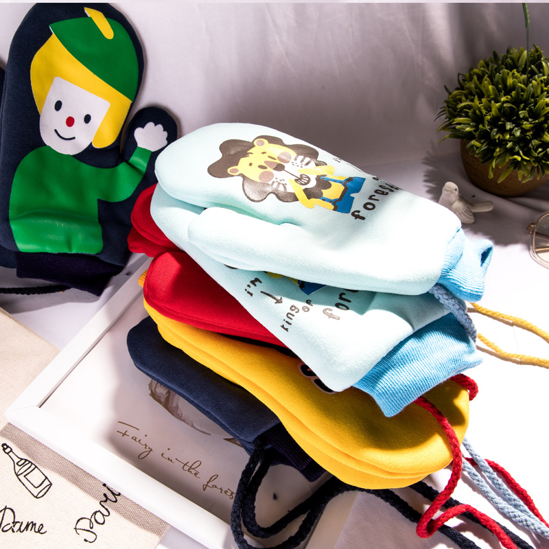 lovely Plush halter glove Lanyard keep warm girl Cartoon student Plush thickening Cold proof
