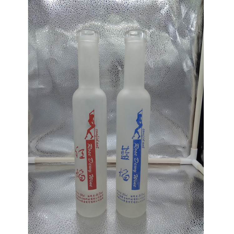 厂家批发 透明冰酒瓶 红酒瓶 葡萄酒瓶 果酒饮料玻璃瓶 定制lo