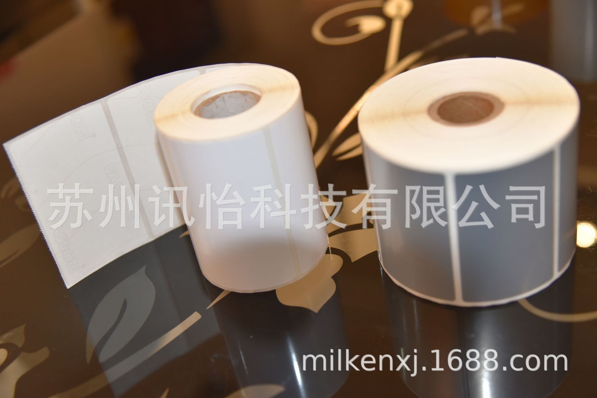 江苏无锡FASSON-72825T亮白聚酯PET彩印标签50*36双排R22mm3mm3拼