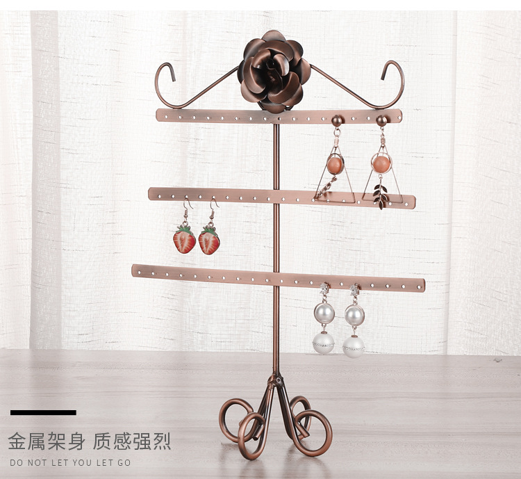 Three-tier Fish Bone Earring Rack Earring Rack Jewelry Display Wholesale display picture 10