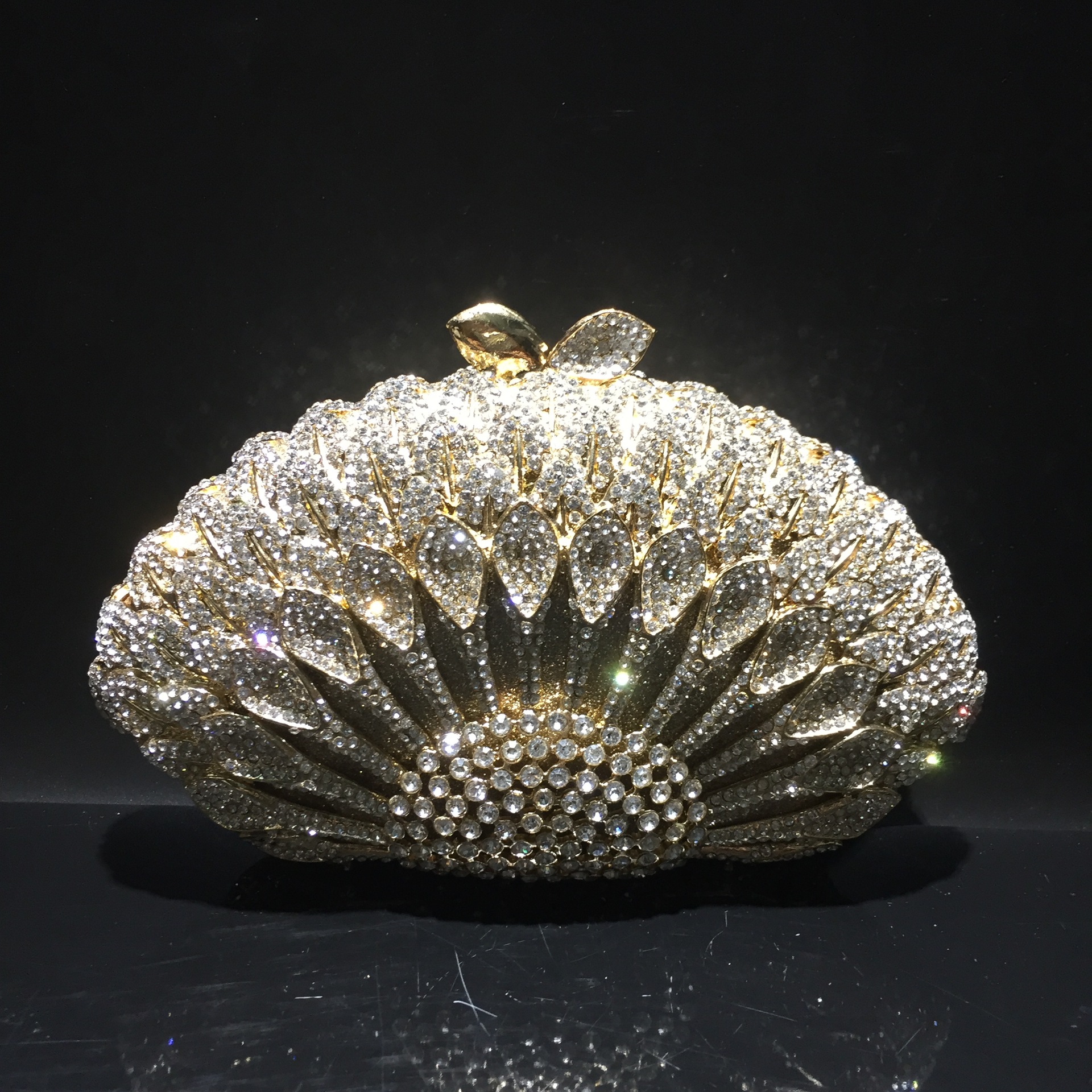 BL089 AliExpress bolso de diamante de cristal de metal de aire bolso de cena bolso de diamante de damas bolso de mano oro plata