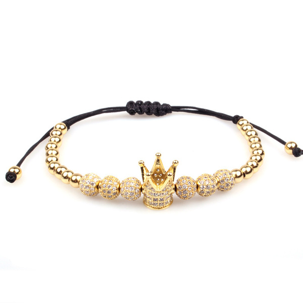 woven bracelet with zircon