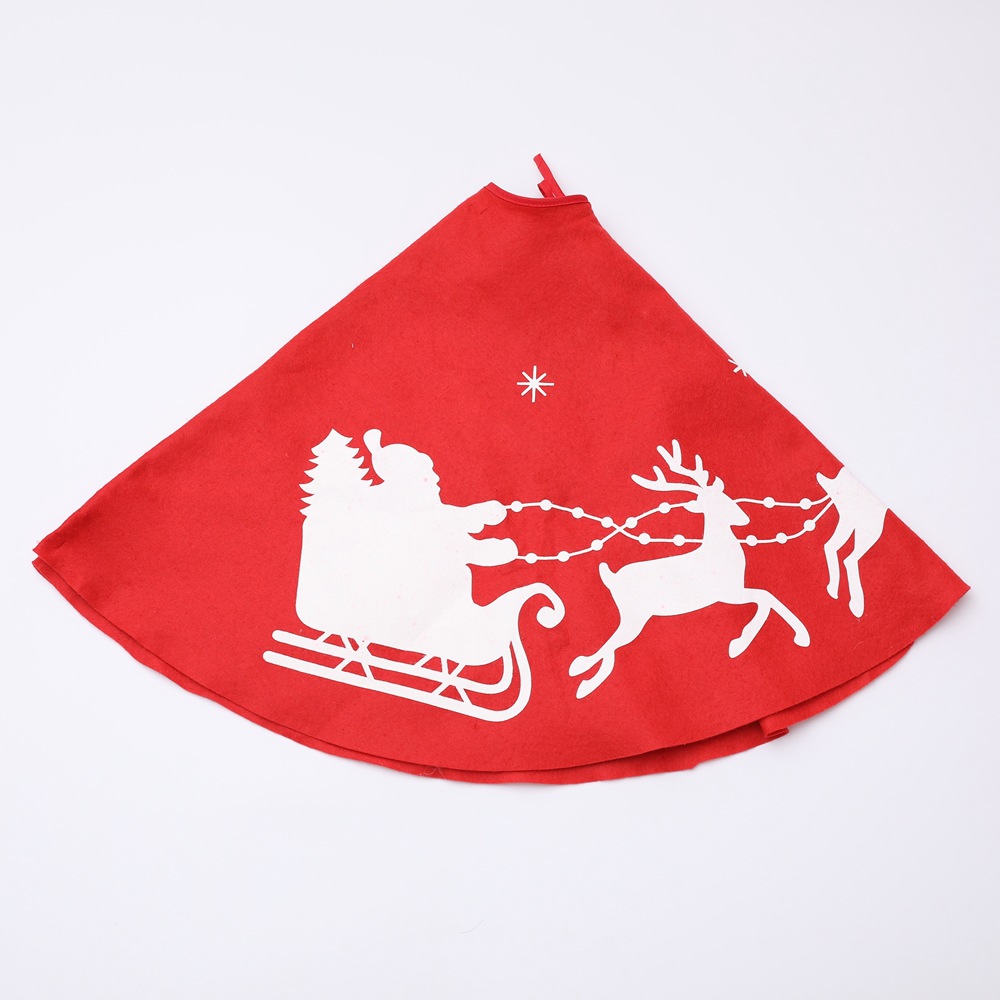 Christmas elk printed tree skirt 1 meter Christmas tree skirt Christmas decorations venue props_voghion.com