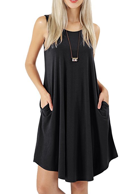 Amazon 2019 summer hot style cuffless bag casual vest T-shirt large swing dress cross-border stock