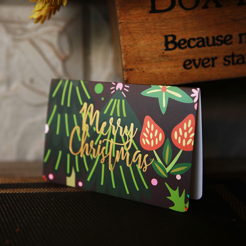 Muguang creative bronzing fireworks fireworks blessing card Christmas card Christmas card Christmas card
