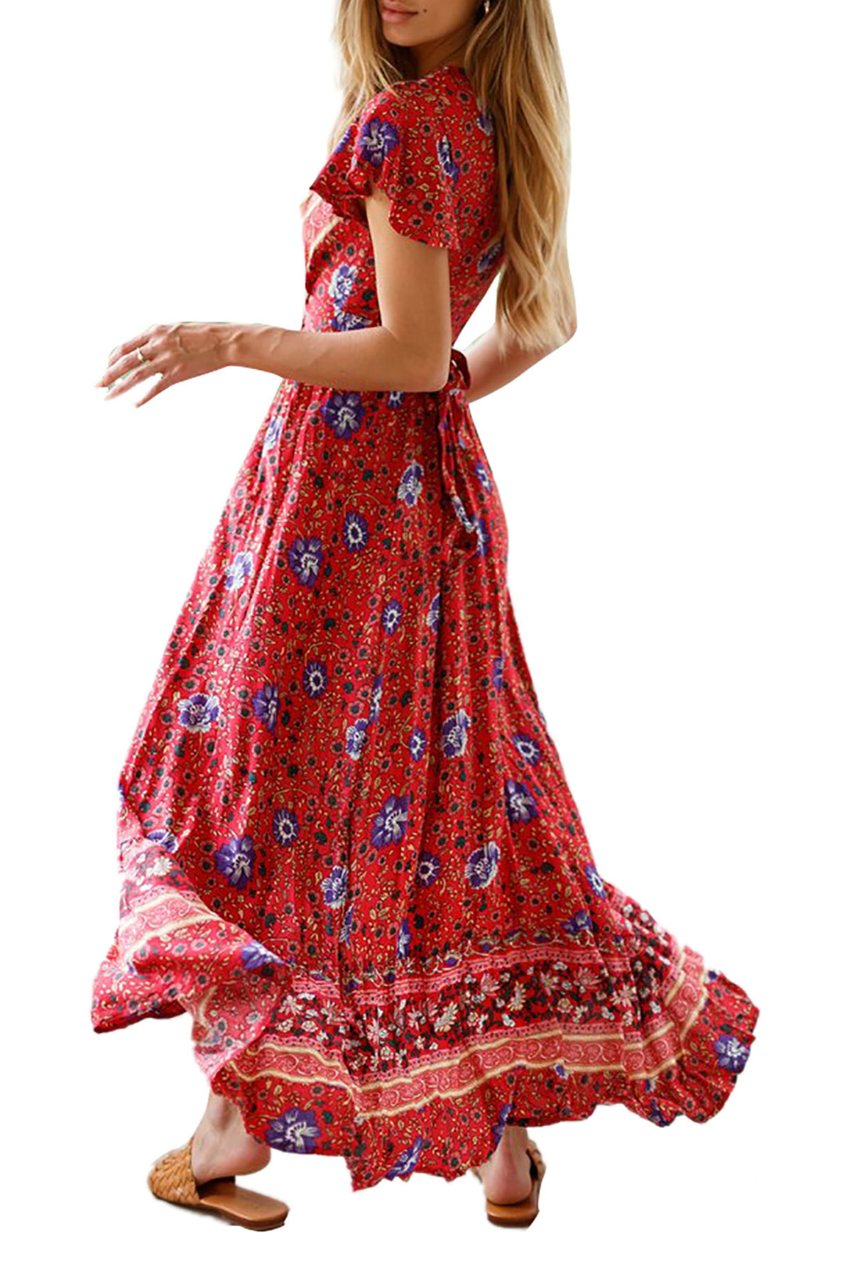 Böhmisches Damen Maxi Strandkleid Für Den Sommer_voghion.com