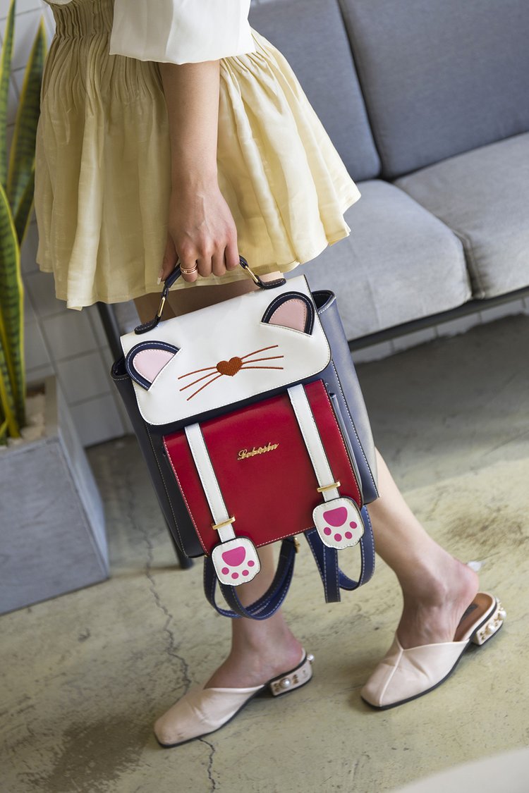 Cute Three-dimensional Cat Backpack Cartoon Animal Student Handbag Female Bag display picture 19
