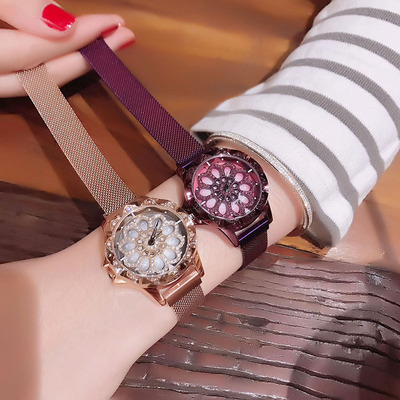 YJ六號時來運轉手表女2018新款潮流時尚網紅抖音同款防水女士手表