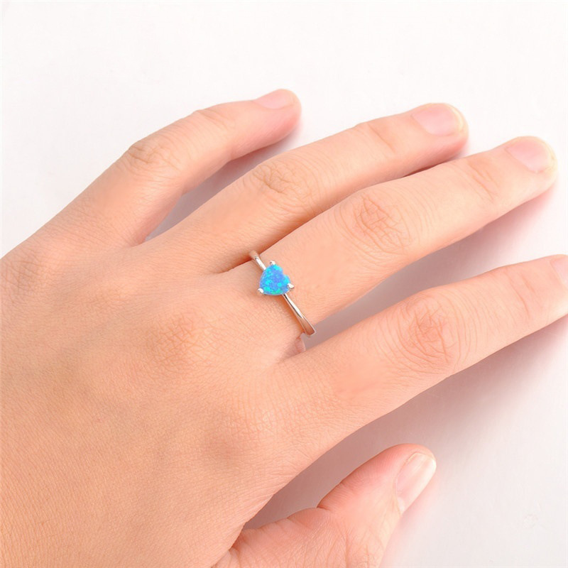 Fashion Heart Shape Alloy Plating Artificial Gemstones Women's Rings display picture 4