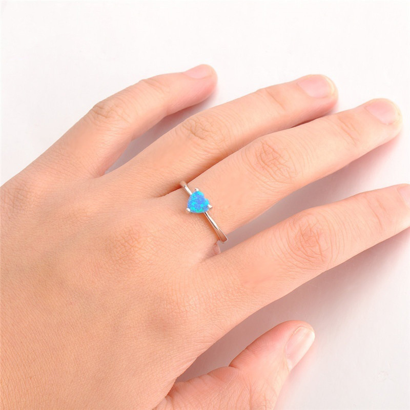Fashion Heart Shape Alloy Plating Artificial Gemstones Womenu0027S Rings