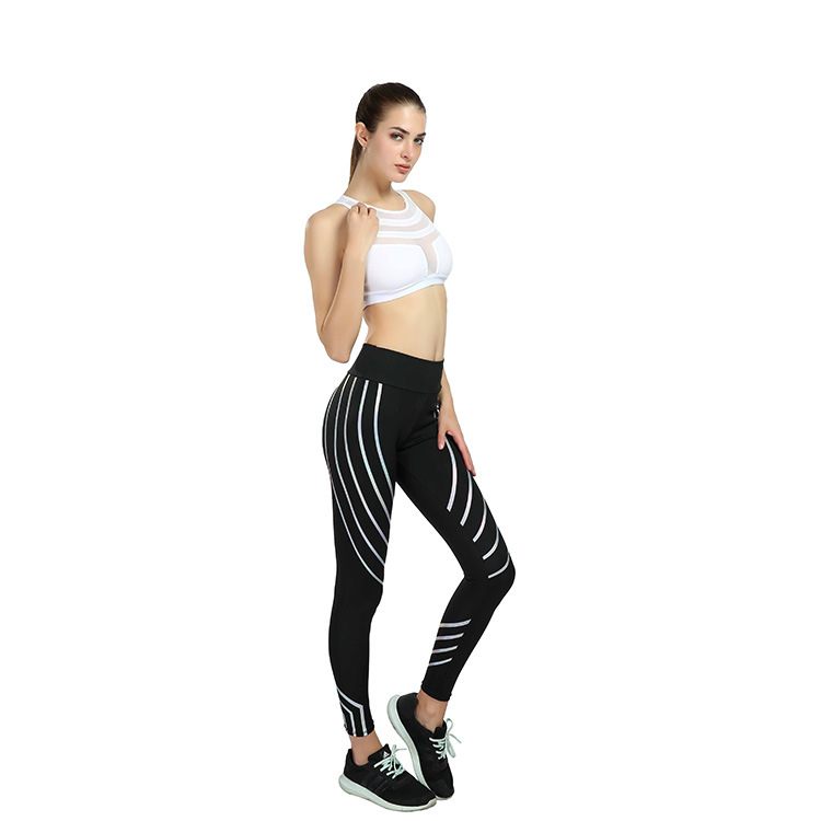 impresión de leggings deportivos ajustados de cintura alta NSLX30969