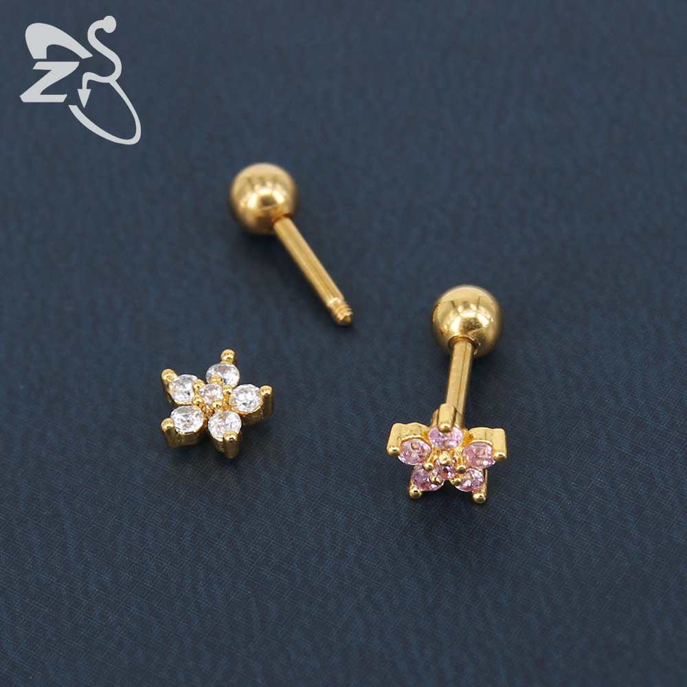 Pointed titanium steel lip stud product view