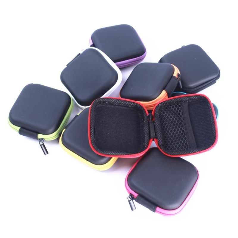 工厂直销方形防水小耳机包数据线收纳盒零钱钥匙包可定