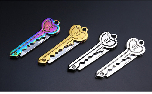 Outdoor tool EDC multi-function folding knife portable mini OK key knife creative gift small knife