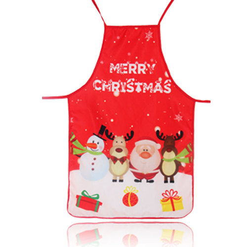 Cross-border wholesale Amazon Christmas decorative apron fabric color printing decorative props apron cartoon Christmas clothing