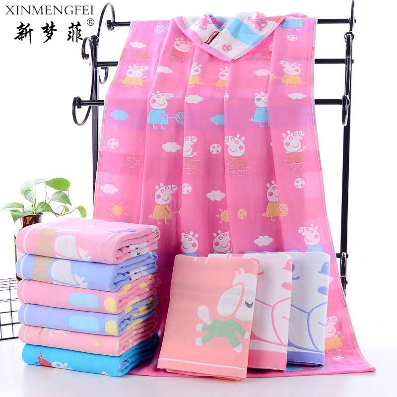 浴巾纯棉纱布成人儿童家居日用品浴巾logo定制礼品浴巾一件代发|ru