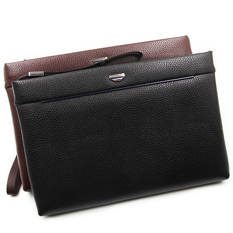 MenBense新款男士手包男包大容量手拿包信封包柔软荔枝纹休闲夹包|ms