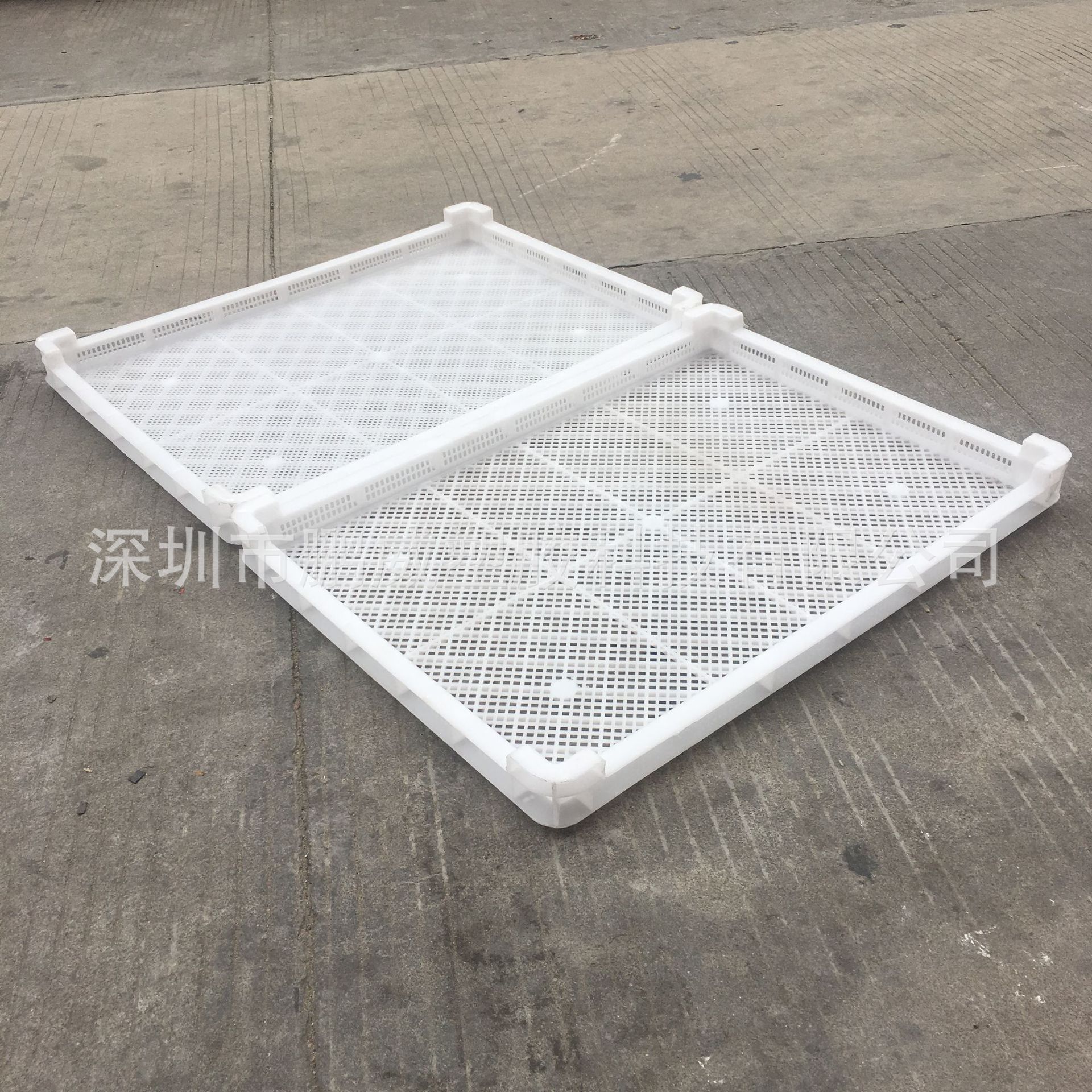 批发塑胶烘干盘 加厚菇类收纳晾晒盘 单冻冷库储存盆810*795*75mm