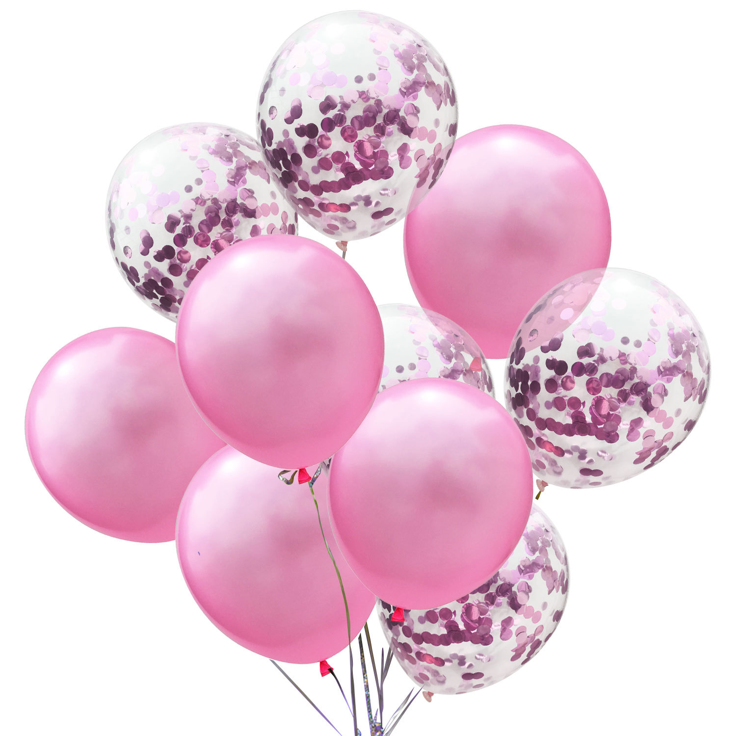 Date D'anniversaire Couleur Unie Émulsion Fête Ballons 10 Morceaux display picture 3