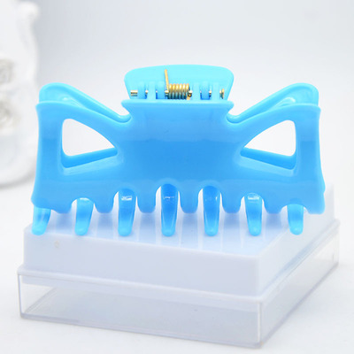 彩色黑色塑料发夹 蝴蝶结形发夹 盘发小不抓 小不爪 顶夹饰品发饰|ru