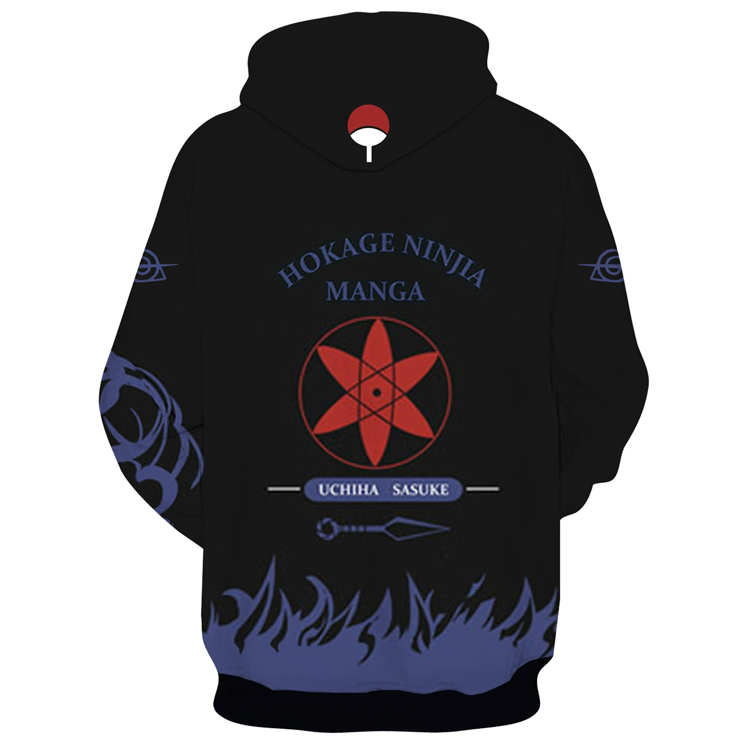 The new Naruto Uchiha Sasuke 3D printing pullover hooded sweater cos anime peripherals one piece on behalf of