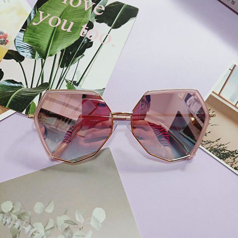 Fashion Geometric UV400 Polygon Half Frame Women's Sunglasses display picture 5