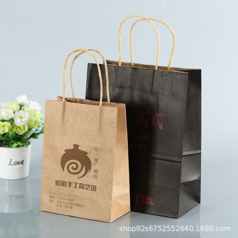 创意礼品包装纸袋定做 礼品手提牛皮纸袋 牛皮纸袋批发