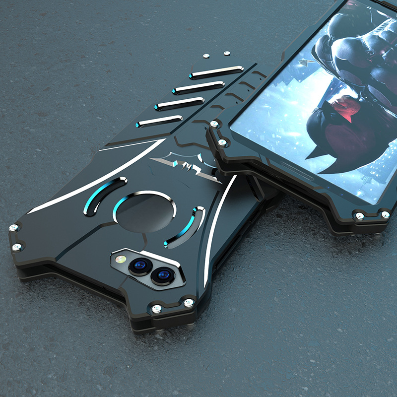 R-Just Batman Shockproof Aluminum Shell Metal Case with Custom Batarang Stent for Huawei nova 2s