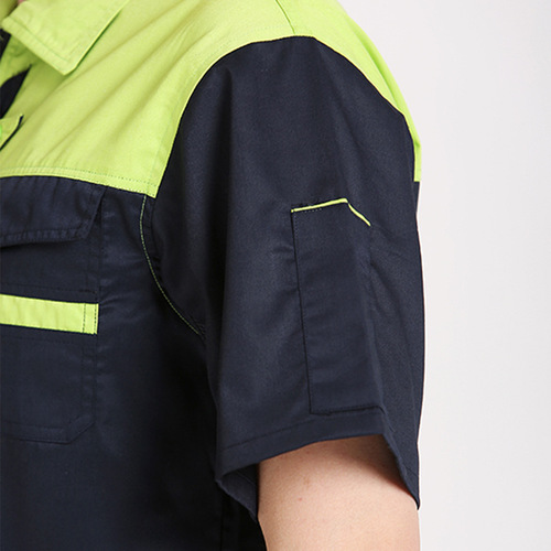 Summer short-sleeved work clothes suit for men, half-sleeved auto repair labor protection workshop office machinery engineering clothes work clothes factory