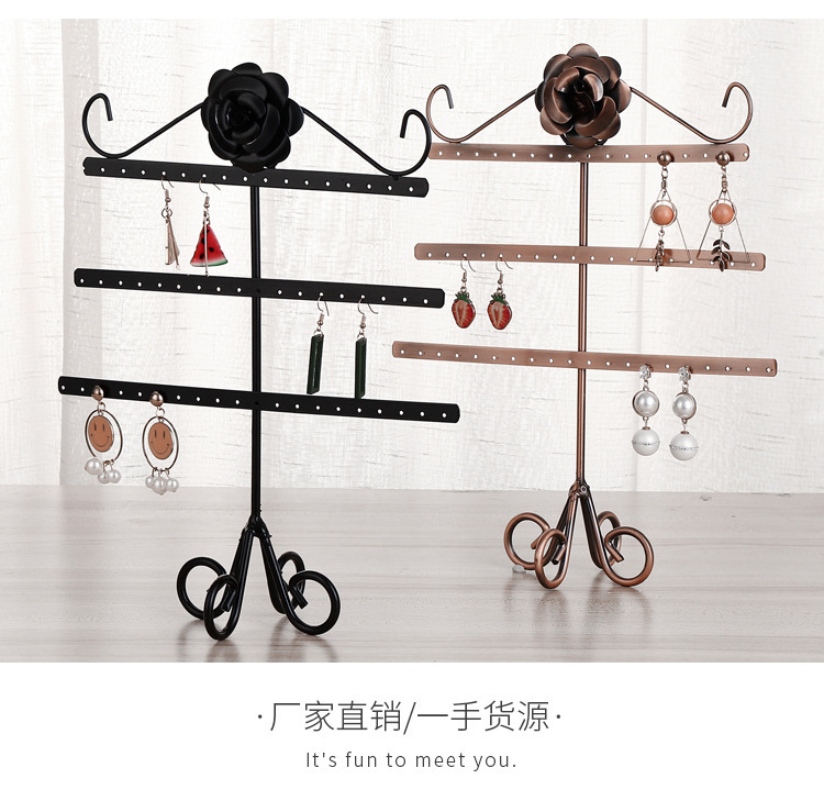 Three-tier Fish Bone Earring Rack Earring Rack Jewelry Display Wholesale display picture 8