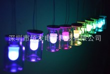 創意51單片機DIY電子設計制作套件:極光RGB全彩琉璃LED鈴鐺風鈴燈