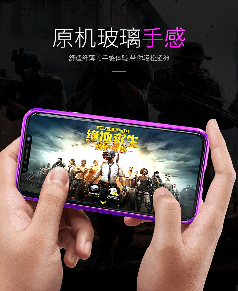 GINMIC Magneto Sword Magnetic Absorption Aluminum Metal Bumper Tempered Glass Back Cover Case for Apple iPhone XS & iPhone XS Max & iPhone XR