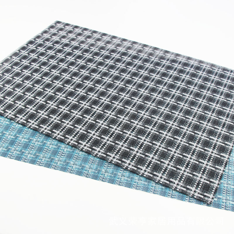 新款格子pvc餐垫简约隔热防滑垫防水杯垫欧式酒店专用厂家直销