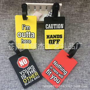 Cartoon luggage tag PVC, suitcase