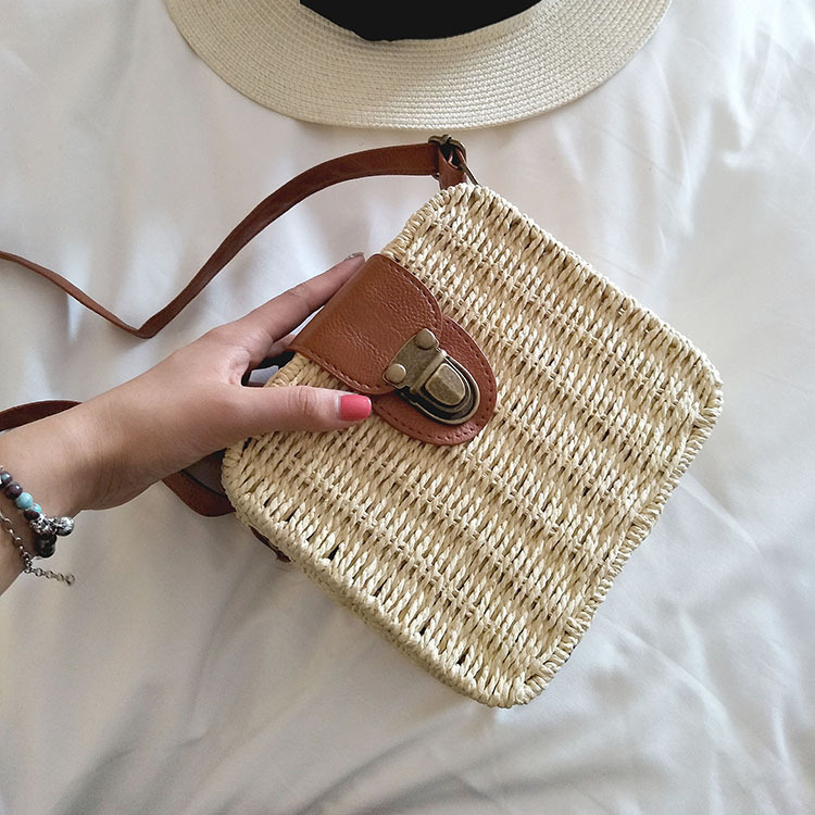 Summer New Beach Straw Bag Seaside Leisure Holiday Small Square Bag Woven Bag Wholesale display picture 24