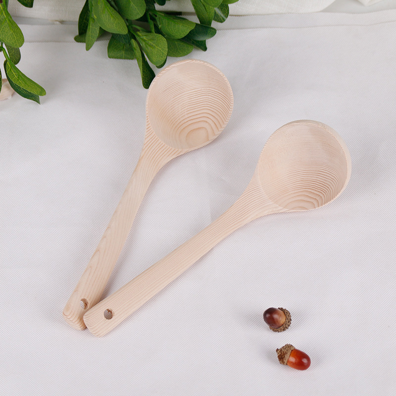 Hill Wood Boutique a soup spoon 27cm woodiness Long handle a soup spoon Oil spoon Japan and South Korea kitchen Tool factory Direct selling