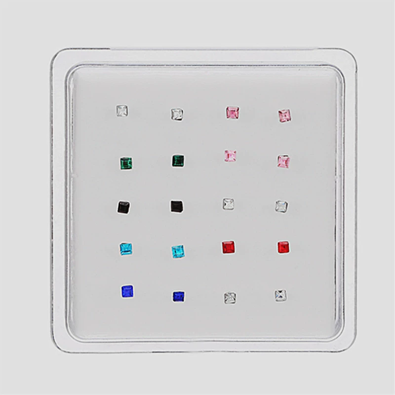 Европа и США Новый прокол носа ногтей квадратный серебряный нос ногтей унисекс пожелание трансграничной поставки