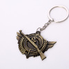 Golden metal keychain, weapon, 98 carat, Birthday gift