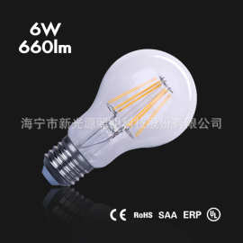 LED灯丝灯泡   家用替换传统灯丝灯 A60 6W