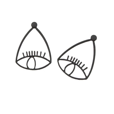 新款时尚欧美耳环 夸张个性潮人恶魔之眼金属大眼睛耳坠