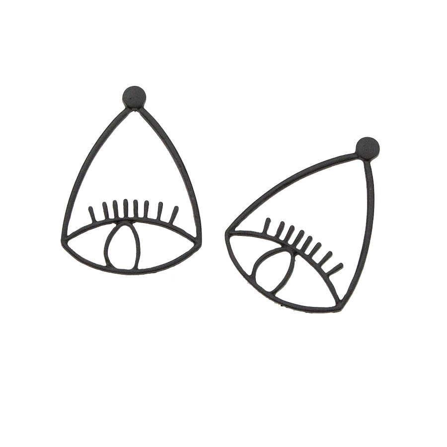 新款时尚欧美耳环 夸张个性潮人恶魔之眼金属大眼睛耳坠