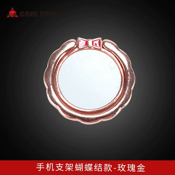 With bow, pink gold