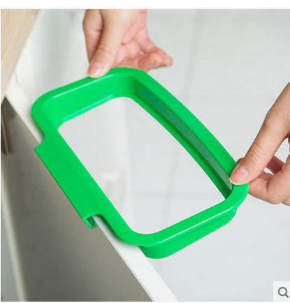 New hangable kitchen garbage rack Cabinet door hanging trash can holder storage rack garbage bag rack