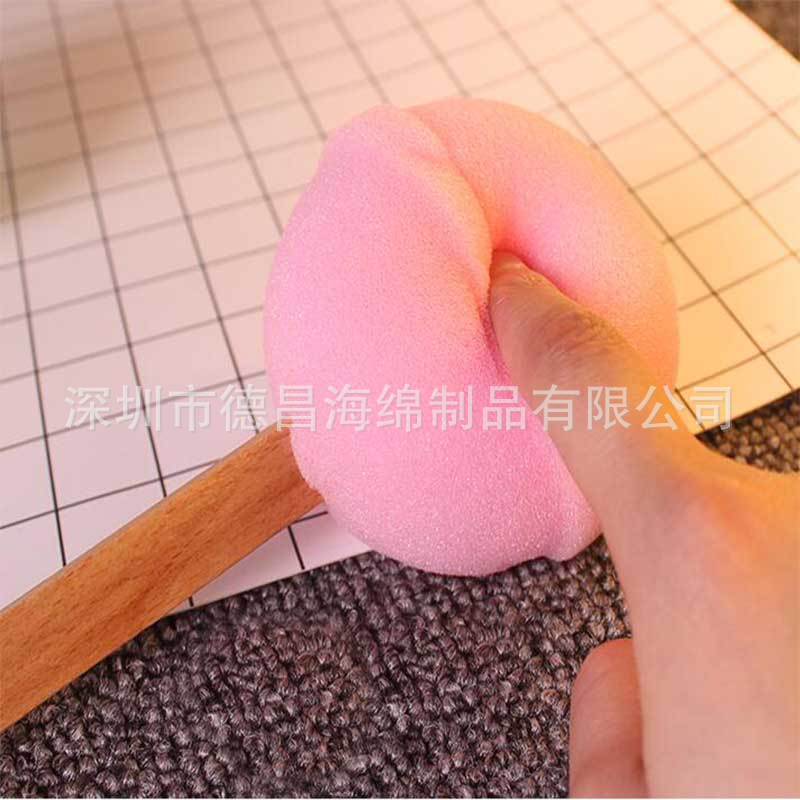 简易耐用 棒棒糖杯刷海绵清洗杯刷 洗杯不留痕带柄清洁海绵刷