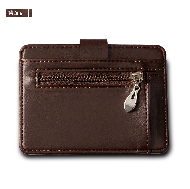 Korean Multi-card Bank Short Men's Ultra-thin Buckle Portable Business Bus Card Holder Wholesale display picture 1