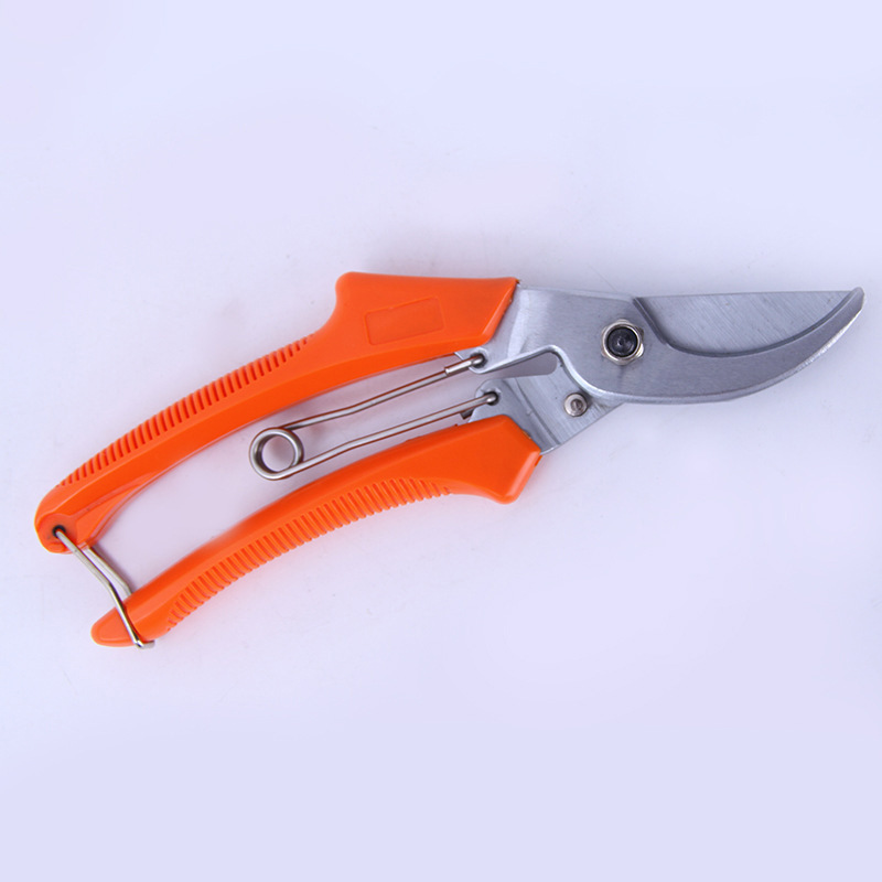 朱铁匠SK-5园林花枝剪 沾塑铁柄橙色鸟嘴省力花艺剪树枝剪到