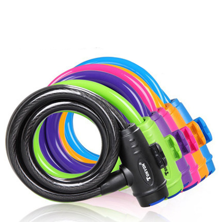 TONYON通用588自行车锁防盗锁 山地车死飞车锁链条带锁架骑行装备