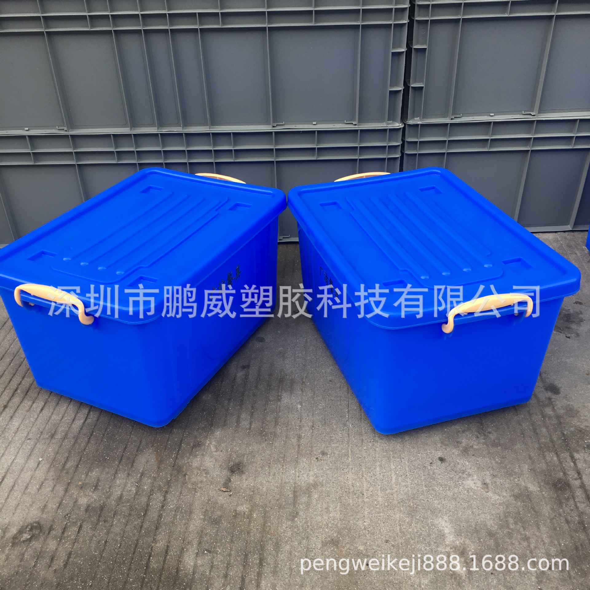 PW厂家批发带轮带盖塑料收纳箱滑轮餐具周转箱 收纳碗筷餐具胶箱